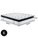 Laura Hill King Mattress Bed Size Euro Top 5 Zone Spring Foam 32cm Bedding Pocket - Home & Garden > Bedding