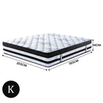 Laura Hill King Mattress Bed Size Euro Top 5 Zone Spring Foam 34cm Bedding - Home & Garden > Bedding