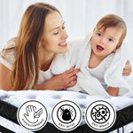 Laura Hill King Mattress Bed Size Euro Top 5 Zone Spring Foam 34cm Bedding - Home & Garden > Bedding