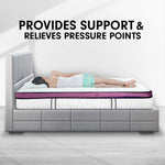 Laura Hill King Mattress Visco Cool Gel Infused Memory Foam Euro Top Pocket Spring 30cm - Home & Garden > Bedding