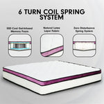 Laura Hill King Mattress Visco Cool Gel Infused Memory Foam Euro Top Pocket Spring 30cm - Home & Garden > Bedding