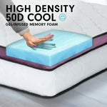 Laura Hill King Mattress Visco Cool Gel Infused Memory Foam Euro Top Pocket Spring 30cm - Home & Garden > Bedding