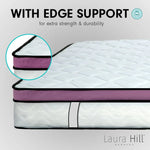 Laura Hill King Mattress Visco Cool Gel Infused Memory Foam Euro Top Pocket Spring 30cm - Home & Garden > Bedding