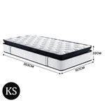 Laura Hill King Single Mattress Bed Size Euro Top 5 Zone Spring Foam 32cm - Home & Garden > Bedding