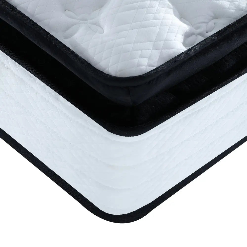 Laura Hill King Single Mattress Bed Size Euro Top 5 Zone Spring Foam 32cm - Home & Garden > Bedding