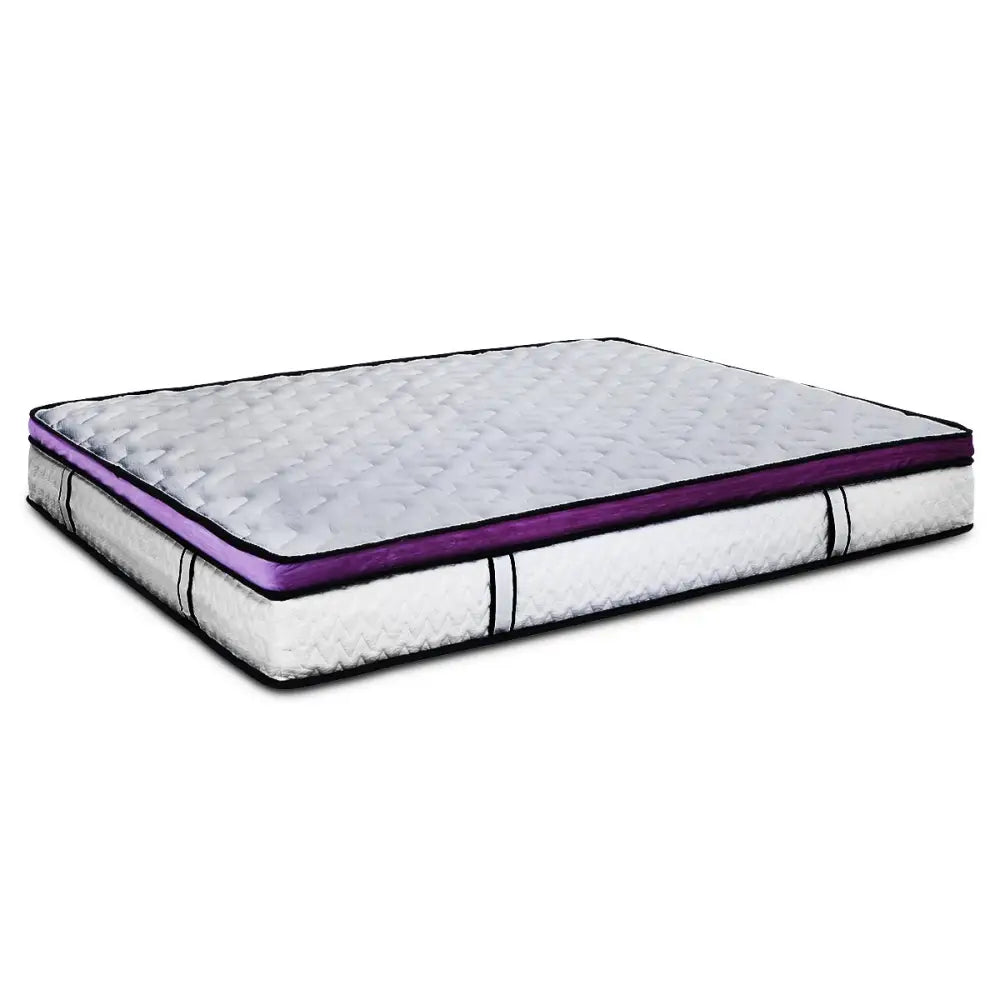 Laura Hill Mattress Queen Size Euro Top Pocket Spring Natural Latex Foam Bed - Home & Garden > Bedding