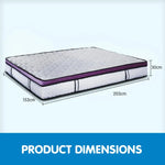 Laura Hill Mattress Queen Size Euro Top Pocket Spring Natural Latex Foam Bed - Home & Garden > Bedding