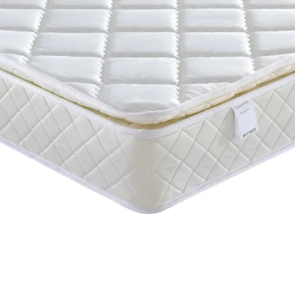 Laura Hill Mattress Queen Size Pillow Top Pocket Spring High Density Foam 22cm - Home & Garden > Bedding