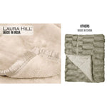 Laura Hill Mink Blanket Double Sided 600GSM Queen Size Beige - Home & Garden > Bedding
