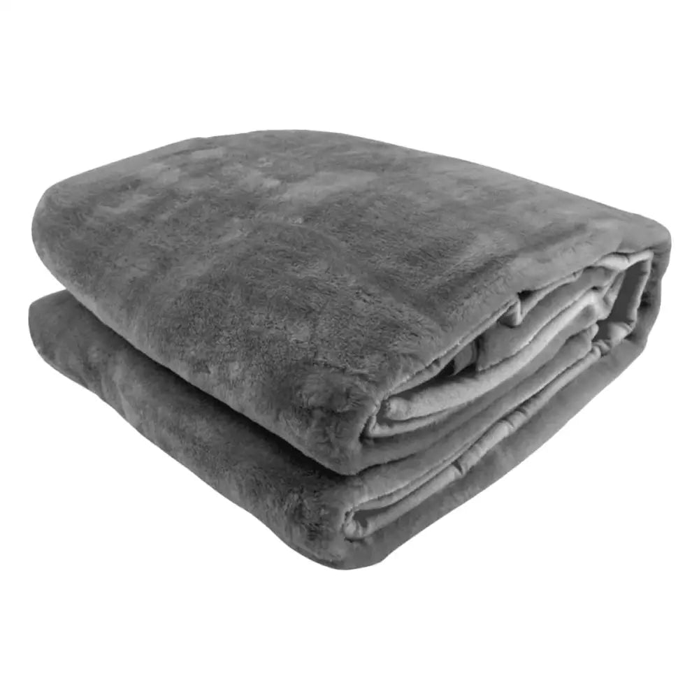 Laura Hill Mink Blanket Double Sided Queen Size Soft Plush Bed Faux Throw Rug 220 X 240cm - Home & Garden > Bedding