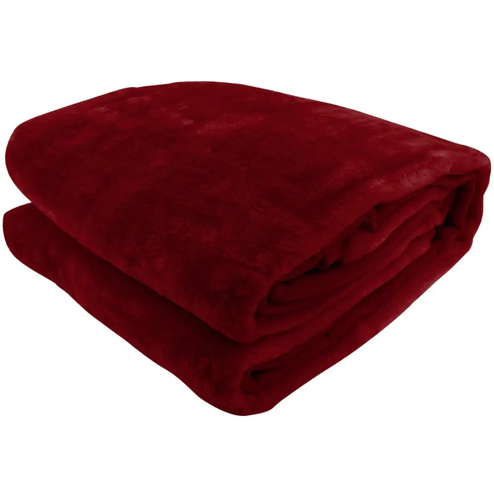 Laura Hill Mink Blanket Double Sided Queen Size Soft Plush Bed Faux Throw Rug 220 X 240cm - Home & Garden > Bedding
