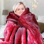 Laura Hill Mink Blanket Double Sided Queen Size Soft Plush Bed Faux Throw Rug 220 X 240cm - Home & Garden > Bedding