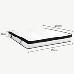 Laura Hill Queen Mattress Bed Size Euro Top 5 Zone Spring Foam 32cm Bedding Pocket - Home & Garden > Bedding