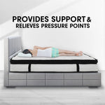 Laura Hill Queen Mattress Bed Size Euro Top 5 Zone Spring Foam 32cm Bedding Pocket - Home & Garden > Bedding