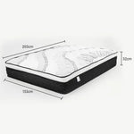 Laura Hill Queen Mattress Bed Size Euro Top 5 Zone Spring Foam 32cm - Furniture > Mattresses > Mattress Toppers
