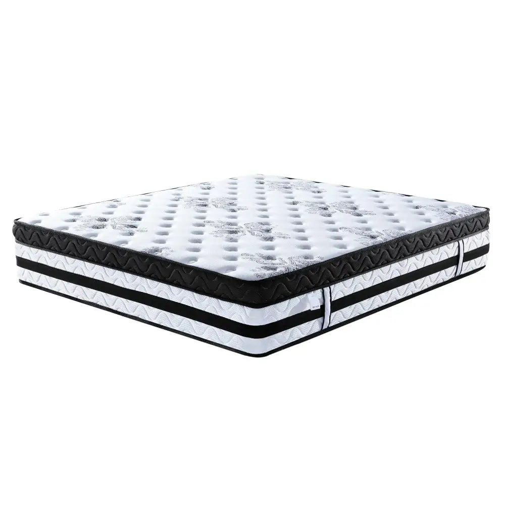 Laura Hill Queen Mattress Bed Size Euro Top 5 Zone Spring Foam 34cm Bedding - Furniture > Mattresses > Mattress Toppers