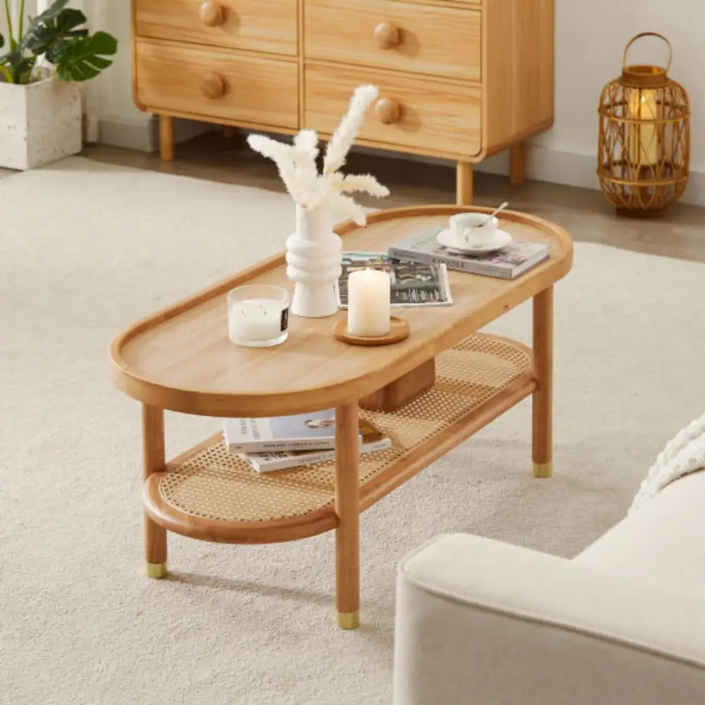 Lauren Natural Coffee Table - Furniture > Living Room