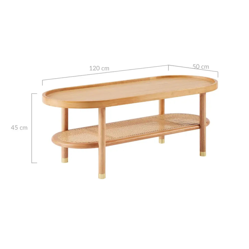 Lauren Natural Coffee Table - Furniture > Living Room