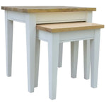 Lavasa 2pc Nesting Side Sofa End Lamp Table Solid Mango Wood Farmhouse Furniture - Furniture > Bedroom
