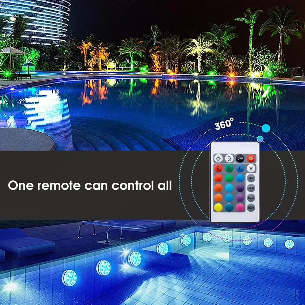 Lazy Dayz 13 Colors LED Remote Pool Light 4 Pack - Home & Garden > Lighting > Night Lights & Ambient Lighting