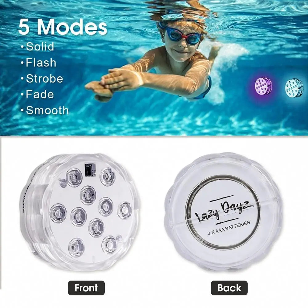 Lazy Dayz 13 Colors LED Remote Pool Light 4 Pack - Home & Garden > Lighting > Night Lights & Ambient Lighting