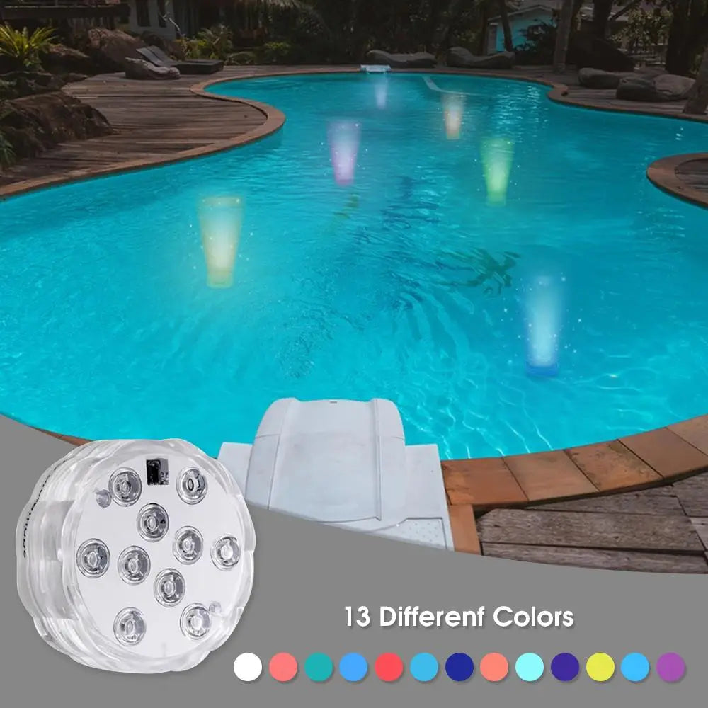 Lazy Dayz 13 Colors LED Remote Pool Light 6 Pack - Home & Garden > Lighting > Night Lights & Ambient Lighting