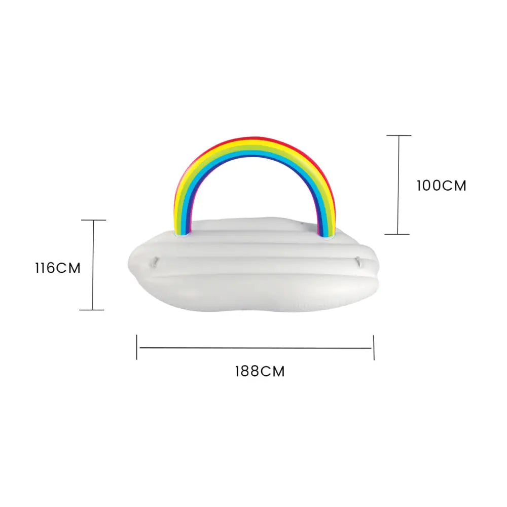 Lazy Dayz Inflatable Rainbow Cloud Float 185cm - Furniture > Bathroom > Bathtubs