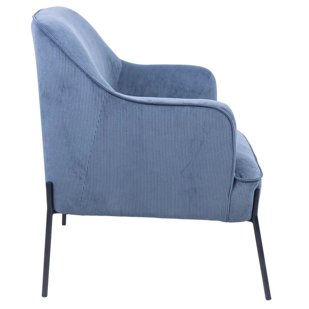 Leah Fabric Armchair Occasional Accent Arm Chair Blue - Furniture > Sofas