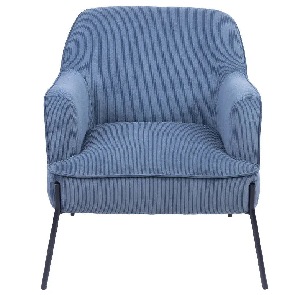 Leah Fabric Armchair Occasional Accent Arm Chair Blue - Furniture > Sofas