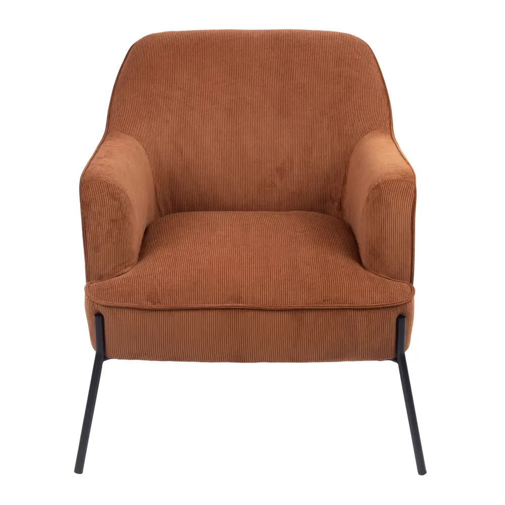 Leah Fabric Armchair Occasional Accent Arm Chair Brown - Furniture > Sofas