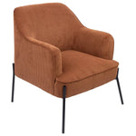 Leah Fabric Armchair Occasional Accent Arm Chair Brown - Furniture > Sofas