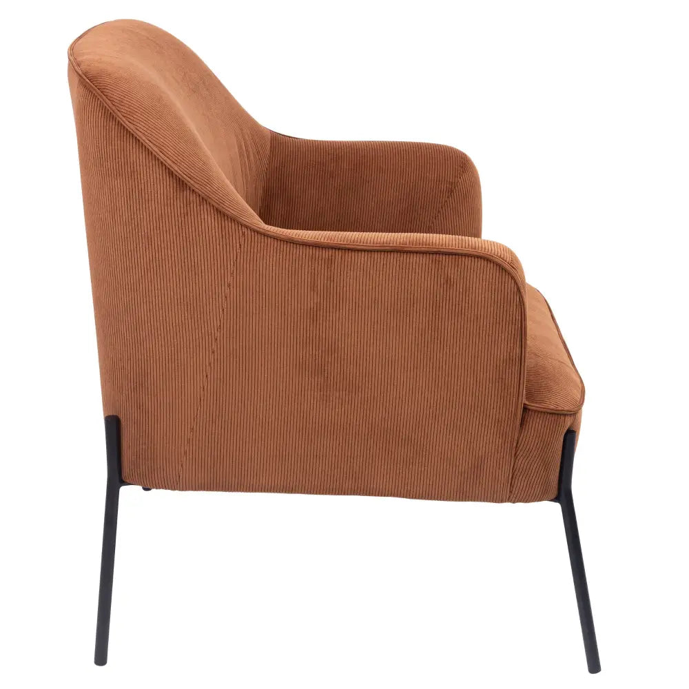 Leah Fabric Armchair Occasional Accent Arm Chair Brown - Furniture > Sofas