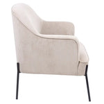 Leah Fabric Armchair Occasional Accent Arm Chair Silver - Furniture > Sofas