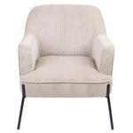 Leah Fabric Armchair Occasional Accent Arm Chair Silver - Furniture > Sofas