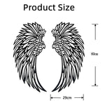 LED Angel Wing Metal Wall Art Wrought Iron Wings Sculpture Fairy Lights - Home & Garden > Wall Art > 3D Wall Art