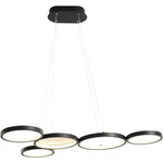 LED Black pendent Light with Remote Control 54W - Home & Garden > Lighting
