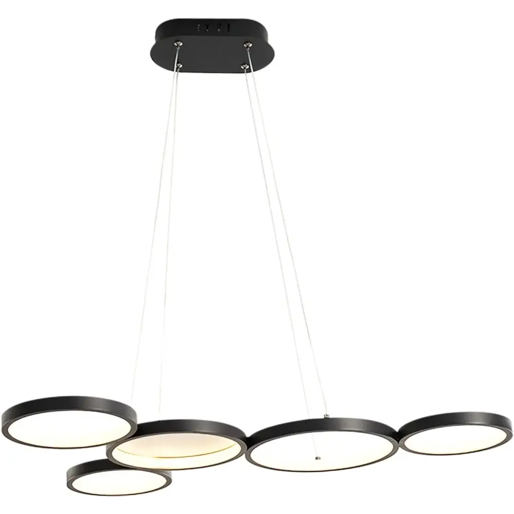 LED Black pendent Light with Remote Control 54W - Home & Garden > Lighting