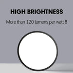 LED Ceiling Light Fixture Natural Light 24W 4500K,Black - Home & Garden > Lighting