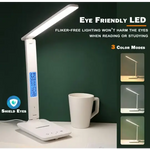 LED Desk Lamp with Fast Wireless Charger Clock Alarm Date Temperature - Home & Garden > Lighting