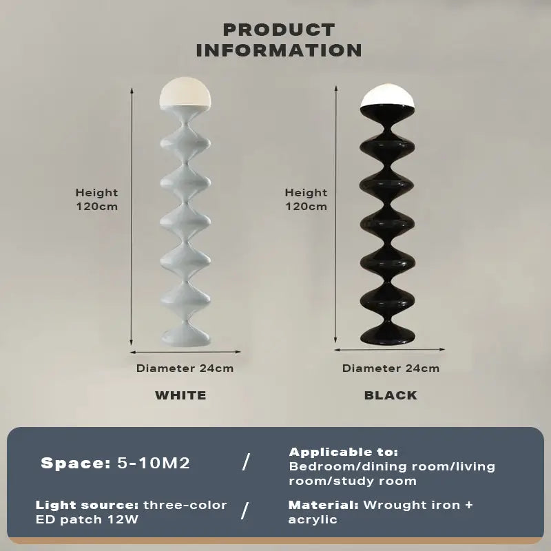 LED Dimmable Column Floor Lamp Hula Decorative Standing Lamps Tall Corner Light - Home & Garden > Lighting > Night