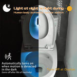 LED Motion Sensor Toilet Night Light - 8-Color Adjustable Glow with Modern Design - Home & Garden > Lighting > Night