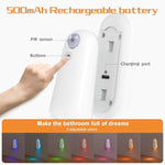 LED Motion Sensor Toilet Night Light - 8-Color Adjustable Glow with Modern Design - Home & Garden > Lighting > Night