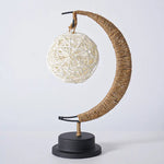 LED Multi-Shape Decorative Lights - Star Moon Apple USB Night Lights with Handmade Hemp Rope Warm Iron Craft Perfect