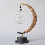 LED Multi-Shape Decorative Lights - Star Moon Apple USB Night Lights with Handmade Hemp Rope Warm Iron Craft Perfect