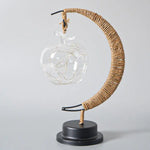 LED Multi-Shape Decorative Lights - Star Moon Apple USB Night Lights with Handmade Hemp Rope Warm Iron Craft Perfect