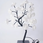 LED Rose Flower Tree Light with Detachable Base and USB Switch – Decorative Night Light for Home Décor - Home & Garden