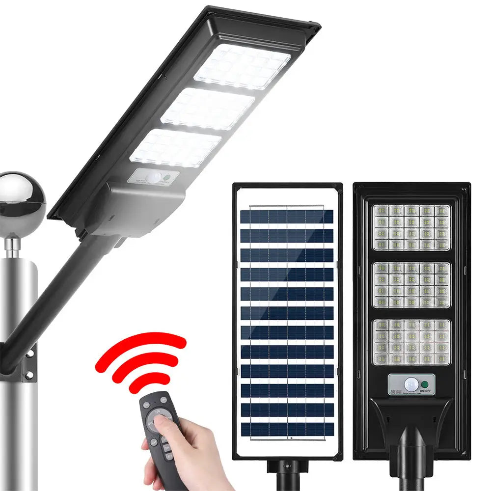 Leier 240 LED Solar Street Light Flood Motion Sensor Remote - Home & Garden > Garden Lights