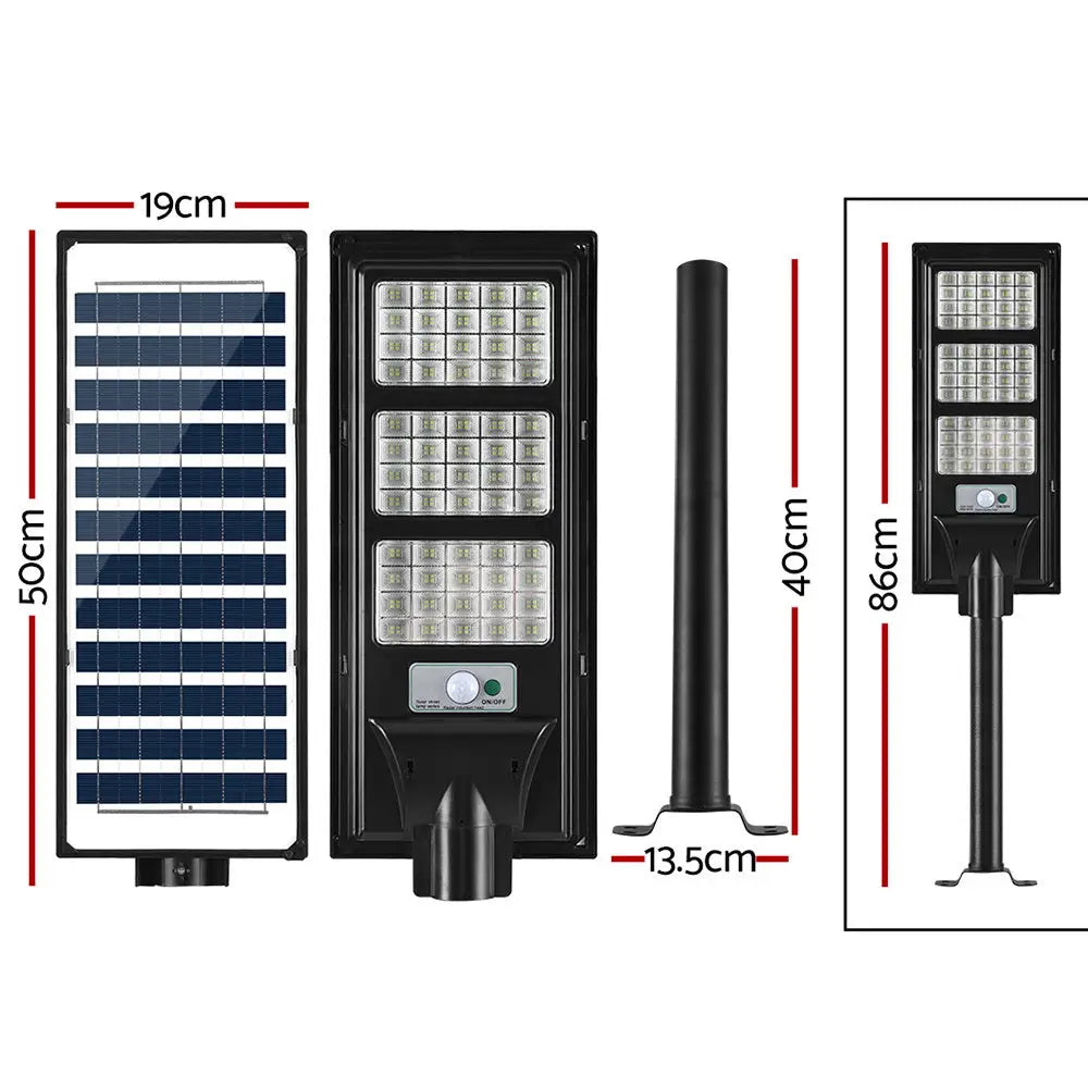Leier 240 LED Solar Street Light Flood Motion Sensor Remote - Home & Garden > Garden Lights