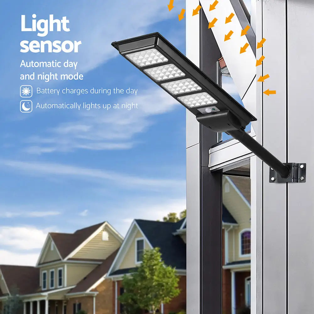 Leier 320 LED Solar Street Light Flood Motion Sensor Remote - Home & Garden > Garden Lights