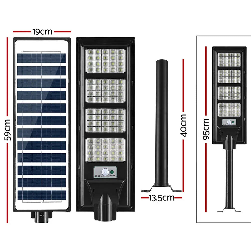 Leier 320 LED Solar Street Light Flood Motion Sensor Remote - Home & Garden > Garden Lights